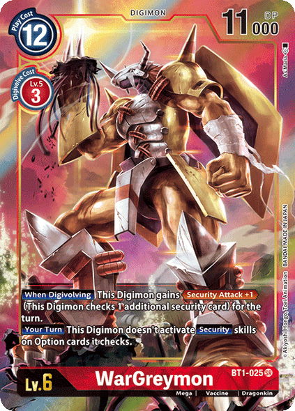BT01-025 SR WarGreymon (Alternate Art)