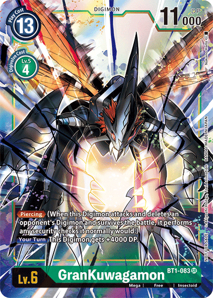 BT01-083 SR GranKuwagamon (Box Topper)