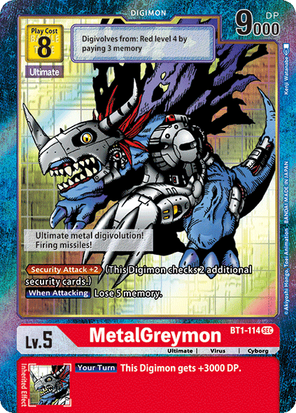 BT01-114 SEC MetalGreymon (Secret Rare) (Alternate Art)
