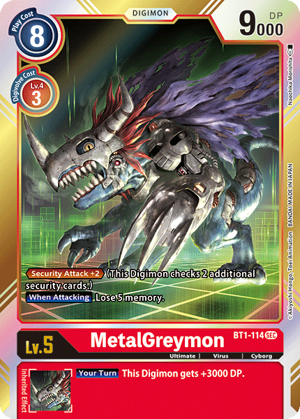 BT01-114 SEC MetalGreymon (Secret Rare)