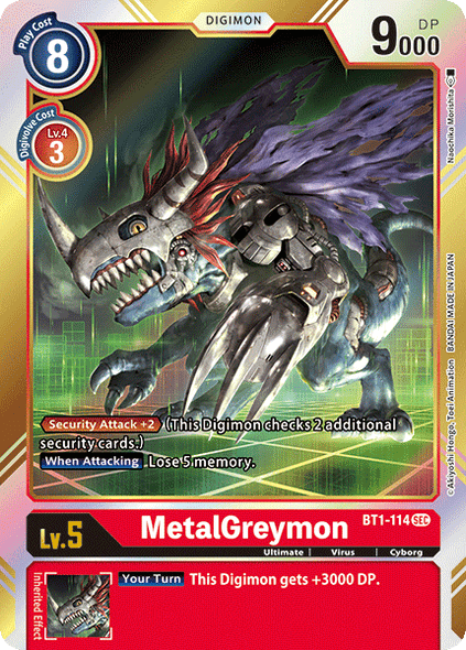 BT01-114 SEC MetalGreymon (Secret Rare)