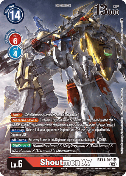 BT11-019 SR, Shoutmon X7 (Alternate Art)
