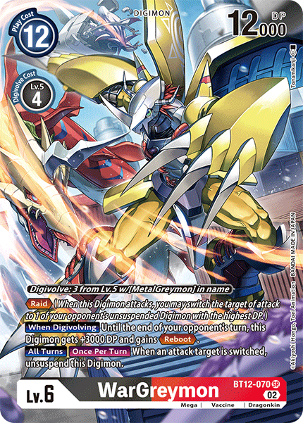 BT12-070, SR, WarGreymon (Alternate Art)