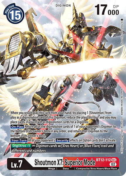 BT12-112, SEC, Shoutmon X7: Superior Mode (Alternate Art)
