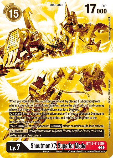 BT12-112, SEC, Shoutmon X7: Superior Mode (Alternate Art Version 2)