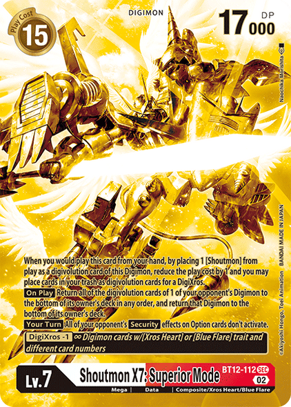 BT12-112, SEC, Shoutmon X7: Superior Mode (Alternate Art Version 2)