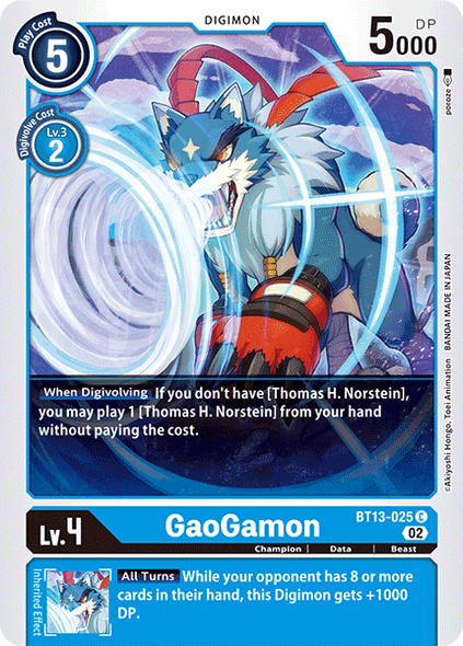 BT13-025 C, GaoGamon