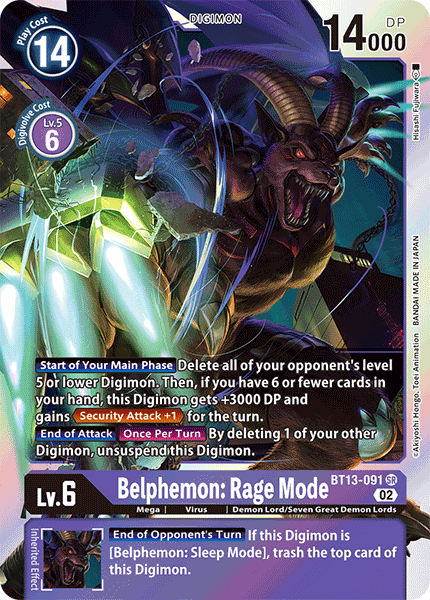 BT13-091 SR, Belphemon: Rage Mode