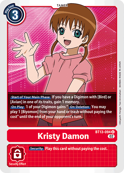 BT13-094 U, Kristy Damon