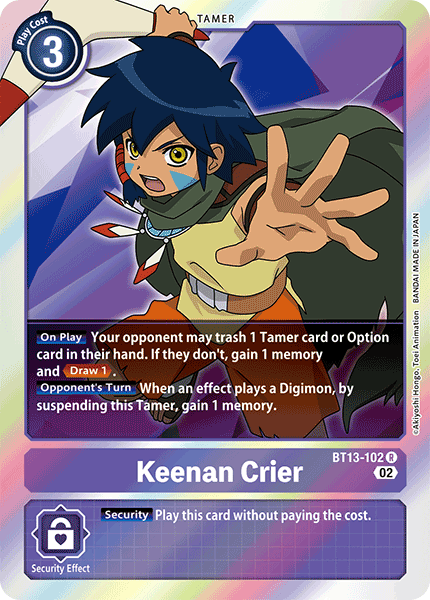 BT13-102 R, Keenan Crier