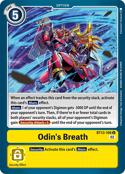 BT13-106 U, Odin's Breath