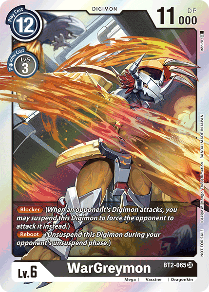 BT02-065 WarGreymon (Collection Version Box Topper) Kai of Cards BT02-065 WarGreymon (Collection Version Box Topper) Kai of Cards