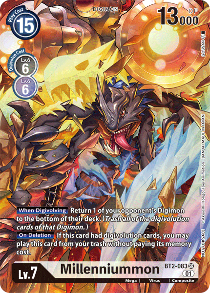 BT02-083 SR Millenniummon (1-Year Anniversary Box Topper Reprint)