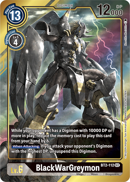BT02-112 SEC BlackWarGreymon (Alternate Art)