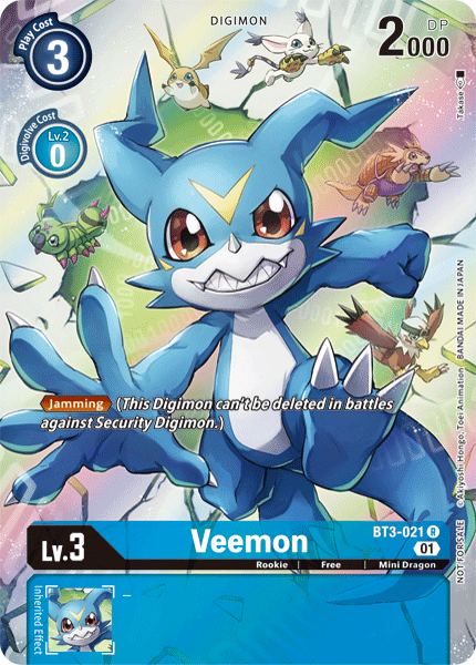 BT03-021 R Veemon (1-Year Anniversary Box Topper Reprint)