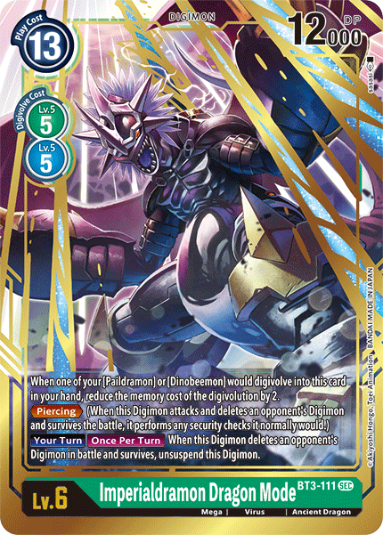 BT03-111 SEC Imperialdramon Dragon Mode (Secret Rare)