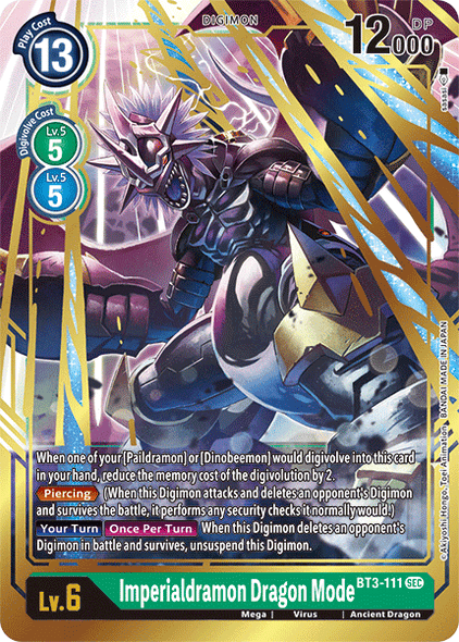 BT03-111 SEC Imperialdramon Dragon Mode (Secret Rare)