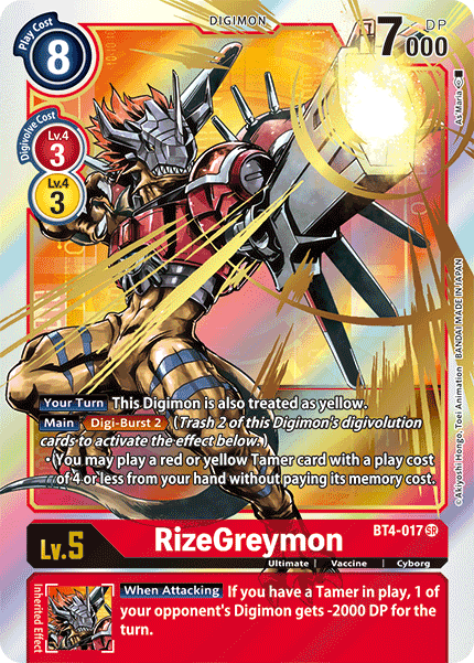 BT04-017 SR RizeGreymon (Alternate Art)