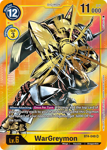 BT04-048 SR WarGreymon (Alternate Art) – Kai of Cards
