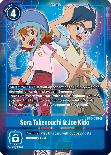BT05-088 R, Sora Takenouchi & Joe Kido (Box Topper)