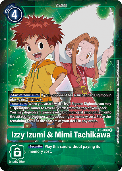 BT05-089 R, Izzy Izumi & Mimi Tachikawa (Box Topper)