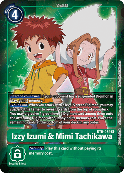 BT05-089 R, Izzy Izumi & Mimi Tachikawa (Box Topper)