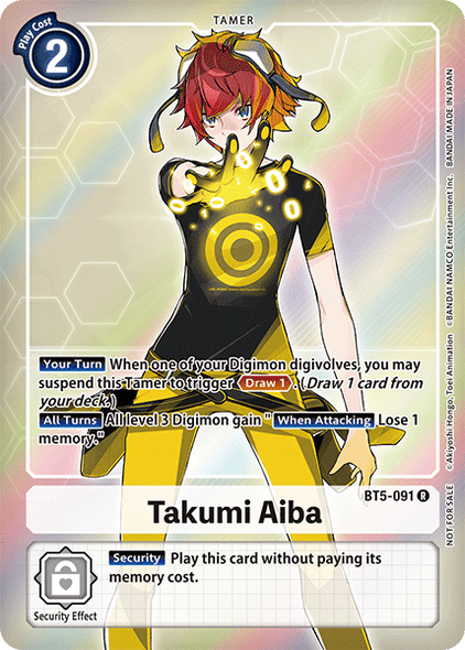 BT05-091 R, Takumi Aiba (Box Topper)