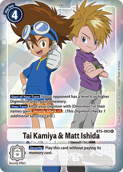 BT5-093 R, Tai Kamiya & Matt Ishida (Box Topper)