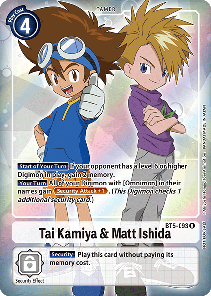 BT05-093 R, Tai Kamiya & Matt Ishida (Box Topper)