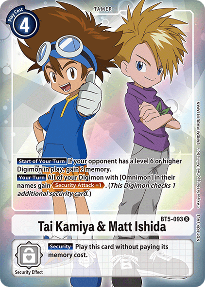 BT05-093 R, Tai Kamiya & Matt Ishida (Box Topper)