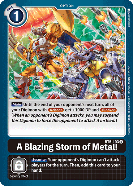 BT05-103 U, A Blazing Storm of Metal!
