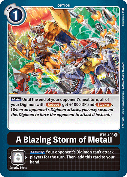 BT05-103 U, A Blazing Storm of Metal!