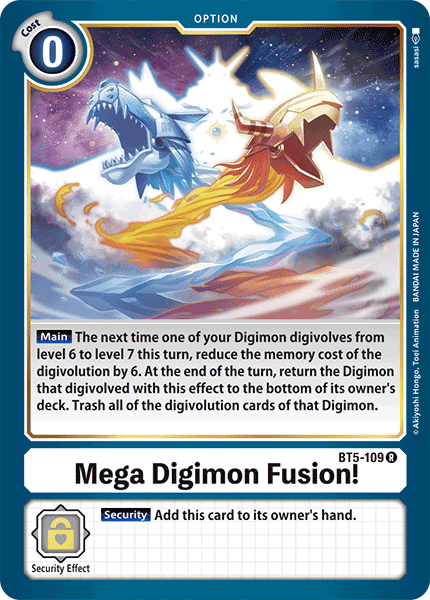 BT5-109 R, Mega Digimon Fusion!