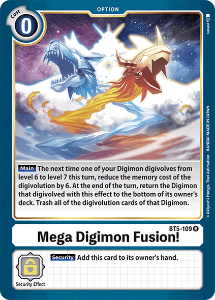 BT05-109 R, Mega Digimon Fusion!