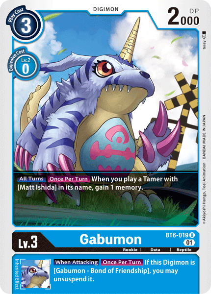 BT06-019 U, Gabumon