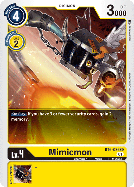 BT06-036 U, Mimicmon