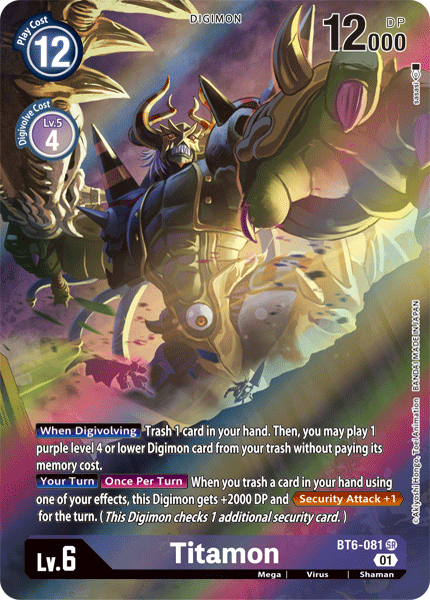 BT06-081 SR, Titamon (Alternate Art)