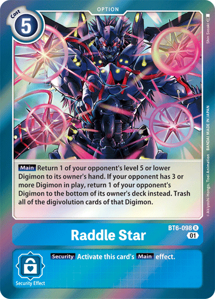 BT06-098 R, Raddle Star