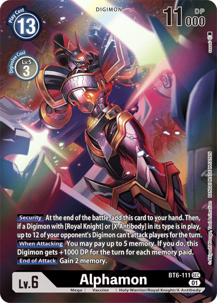 BT06-111 SEC, Alphamon (Alternate Art)