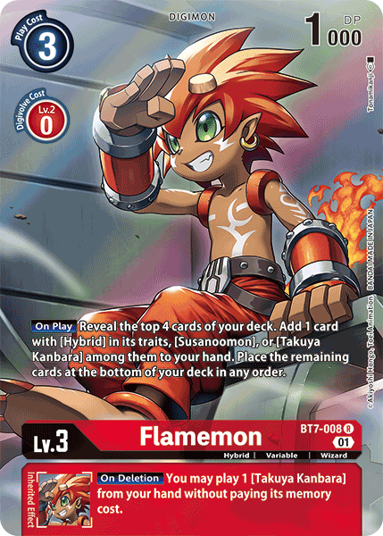 BT07-008 R, Flamemon (Alternate Art)