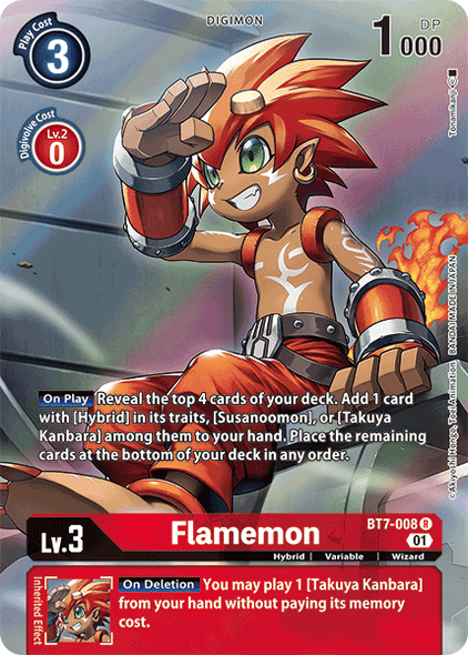 BT07-008 R, Flamemon (Alternate Art)