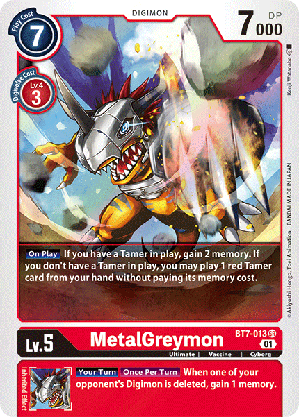 BT07-013 SR, MetalGreymon Kai of Cards BT07-013 SR, MetalGreymon Kai of Cards