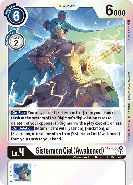 BT07-083 R, Sistermon Ciel (Awakened)