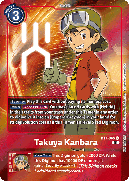 BT07-085 R, Takuya Kanbara (Box Topper)