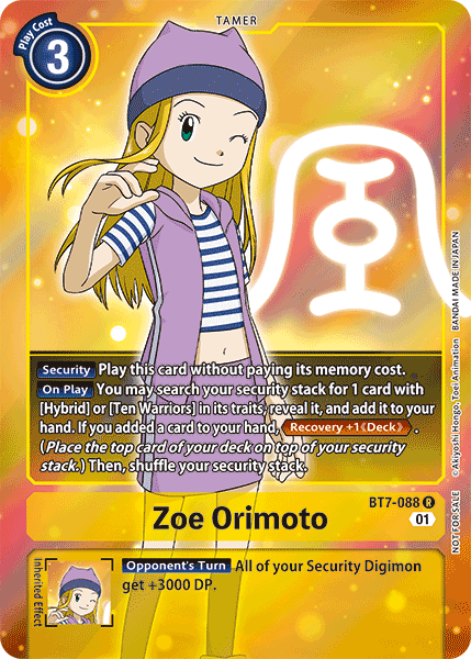 BT7-088 R, Zoe Orimoto (Box Topper)