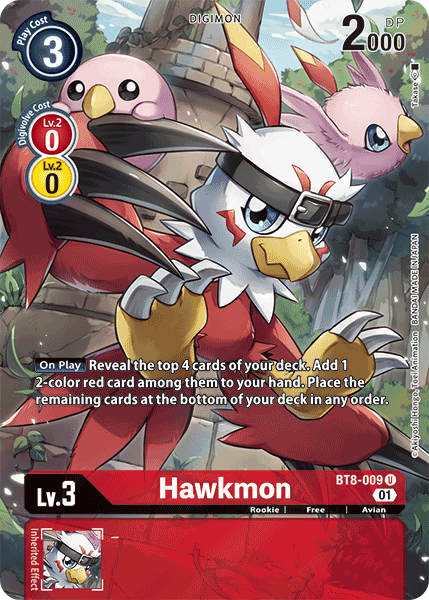 BT08-009 U, Hawkmon (Altnernat Art)