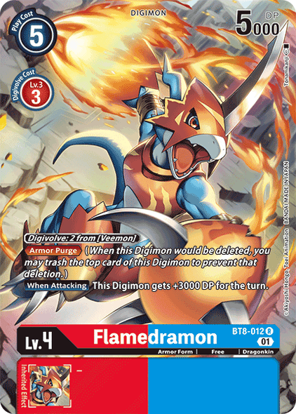 BT08-012 R, Flamedramon (Alternate Art)