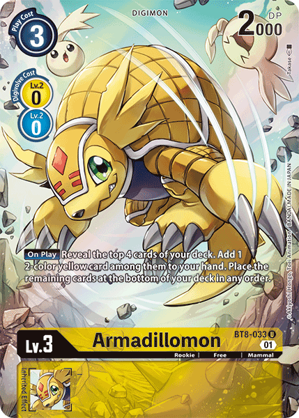 BT08-033 U, Armadillomon (Alternate Art)