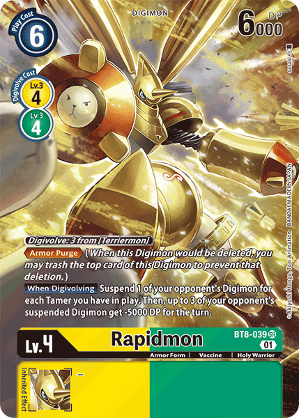 BT08-039 SR, Rapidmon (Alternate Art)