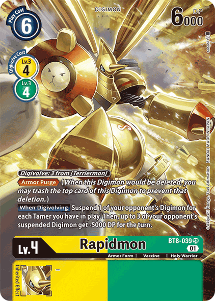 BT08-039 SR, Rapidmon (Alternate Art)